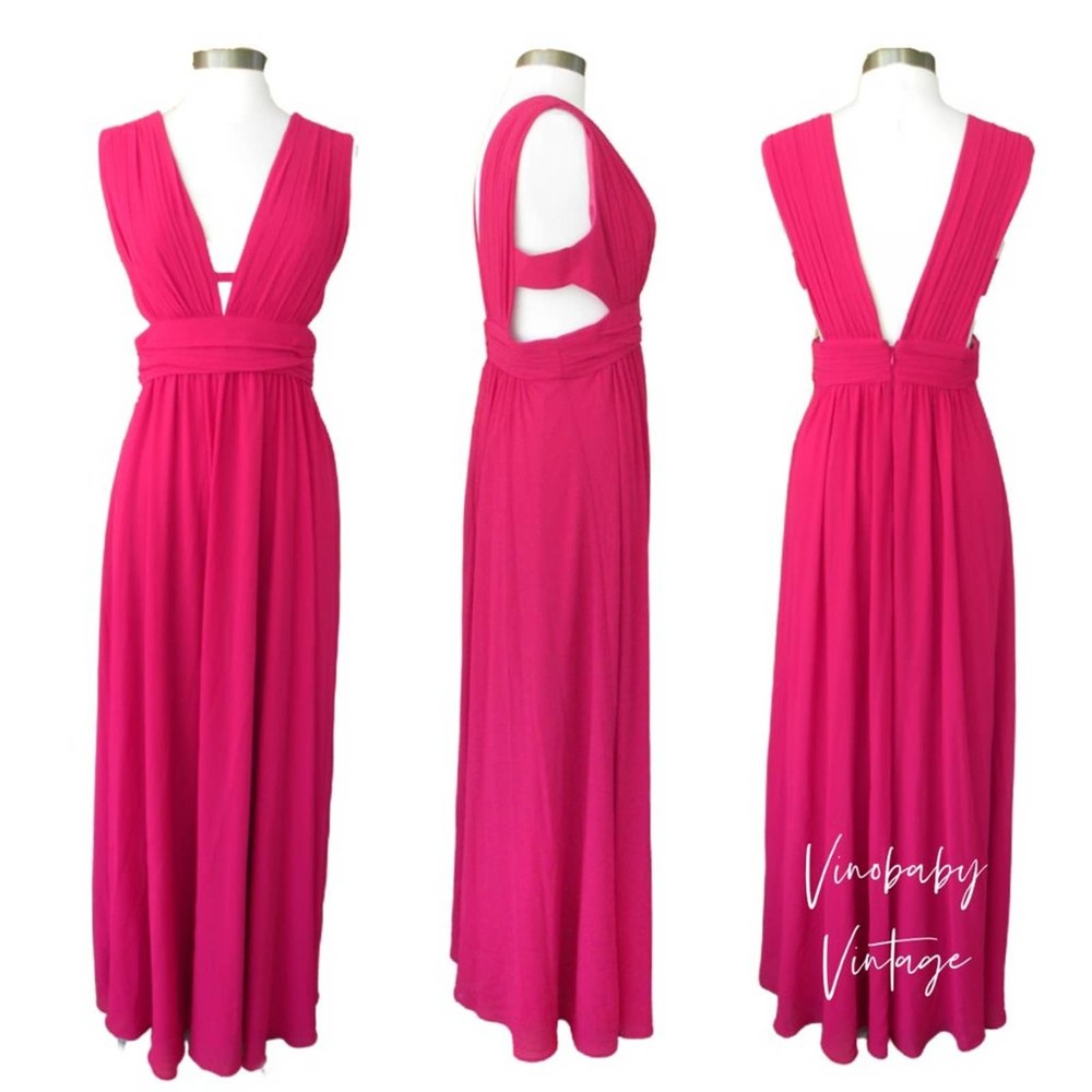 Badgley Mischka Pink Maxi Dress